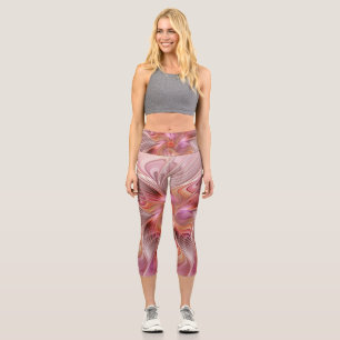 Abstract Butterfly Colorful Fantasy Fractal Art Capri Leggings