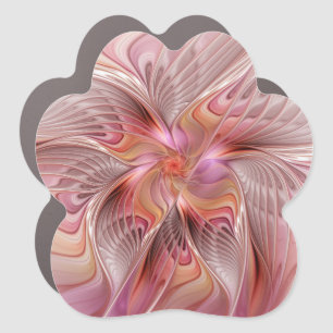 Abstract Butterfly Colorful Fantasy Fractal Art Car Magnet