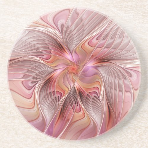 Abstract Butterfly Colorful Fantasy Fractal Art Coaster