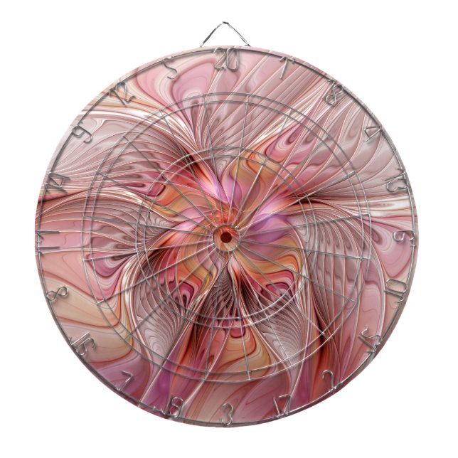 Abstract Butterfly Colorful Fantasy Fractal Art Dartboard (Front)