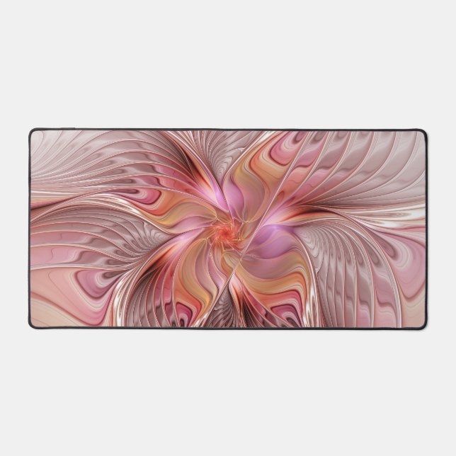 Abstract Butterfly Colorful Fantasy Fractal Art Desk Mat (Front)
