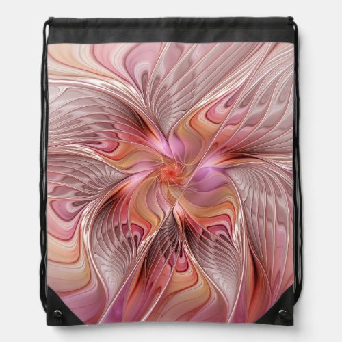 Abstract Butterfly Colorful Fantasy Fractal Art Drawstring Bag