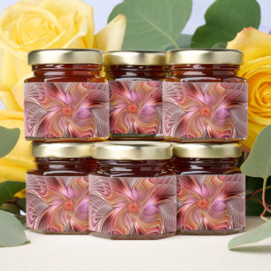 Abstract Butterfly Colorful Fantasy Fractal Art Honey Jar Favors