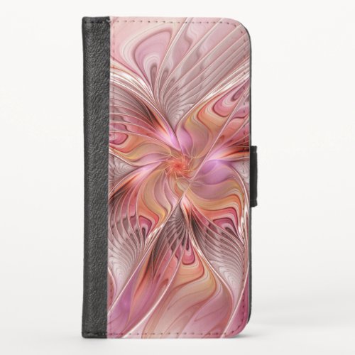 Abstract Butterfly Colorful Fantasy Fractal Art iPhone XS Wallet Case