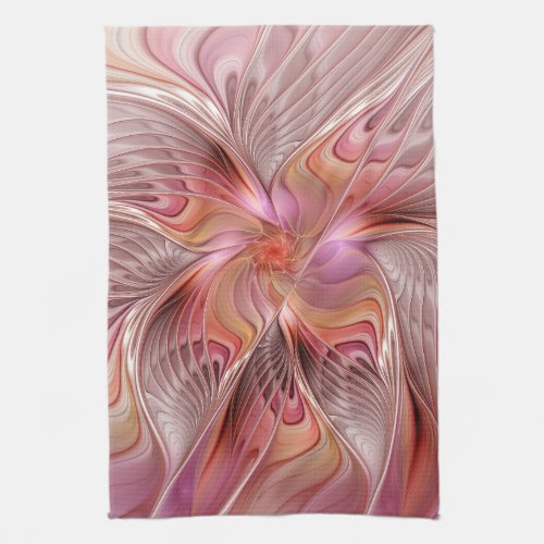 Abstract Butterfly Colorful Fantasy Fractal Art Kitchen Towel