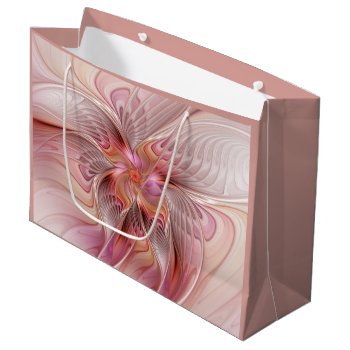 Abstract Butterfly Colorful Fantasy Fractal Art Large Gift Bag by GabiwArt at Zazzle