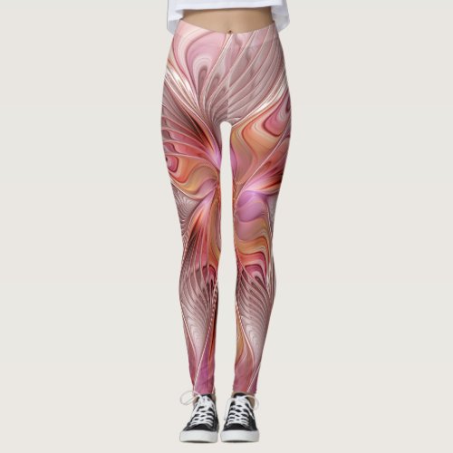 Abstract Butterfly Colorful Fantasy Fractal Art Leggings