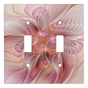 Abstract Butterfly Colorful Fantasy Fractal Art Light Switch Cover
