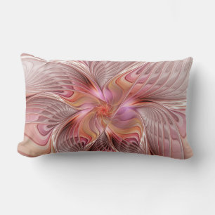 Abstract Butterfly Colorful Fantasy Fractal Art Lumbar Pillow