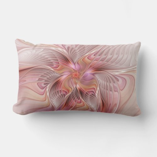 Abstract Butterfly Colorful Fantasy Fractal Art Lumbar Pillow