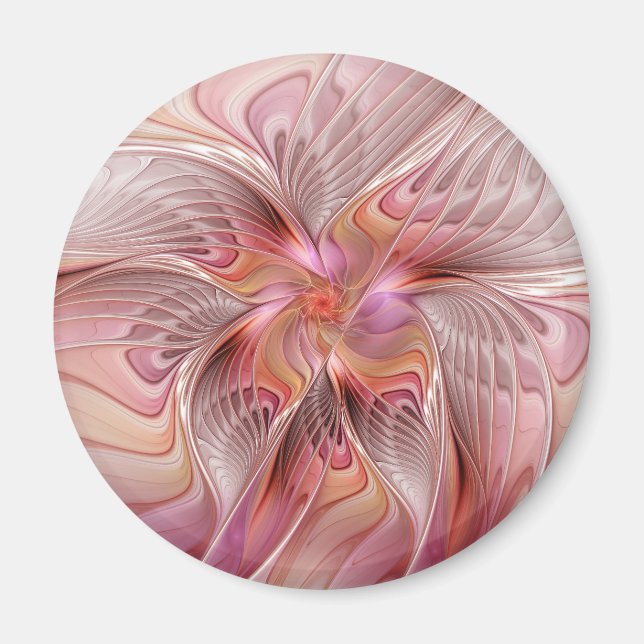 Abstract Butterfly Colorful Fantasy Fractal Art Magnet (Front)