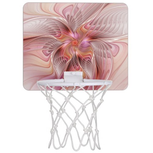 Abstract Butterfly Colorful Fantasy Fractal Art Mini Basketball Hoop