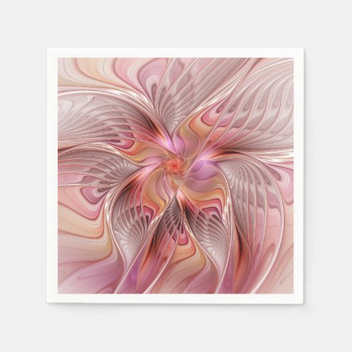 Abstract Butterfly Colorful Fantasy Fractal Art Napkins