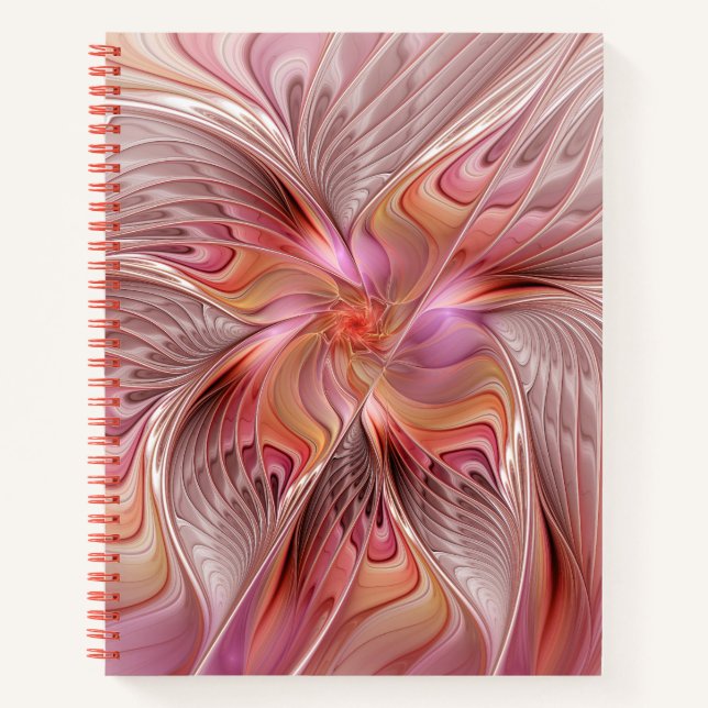 Abstract Butterfly Colorful Fantasy Fractal Art Notebook (Front)