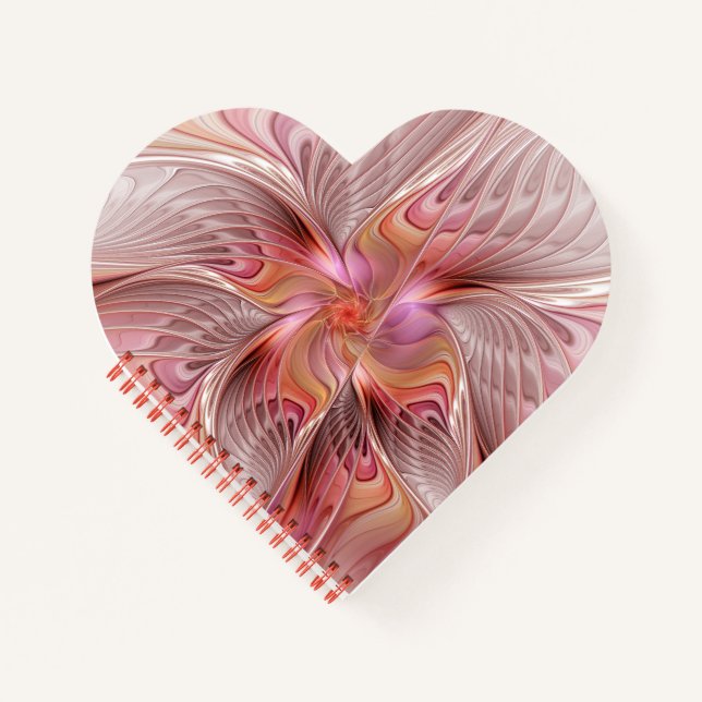 Abstract Butterfly Colorful Fantasy Fractal Art Notebook (Front)