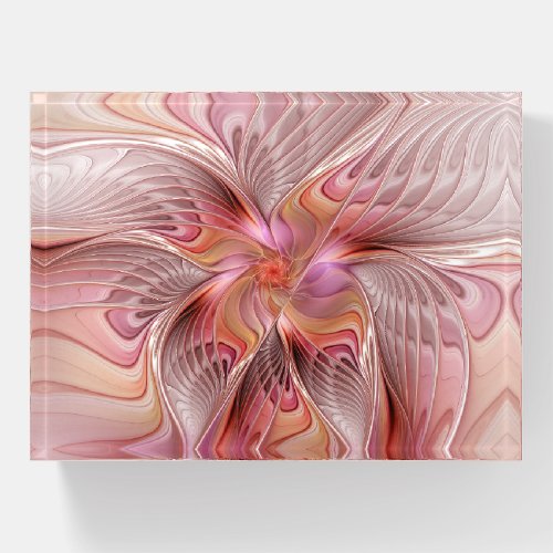 Abstract Butterfly Colorful Fantasy Fractal Art Paperweight