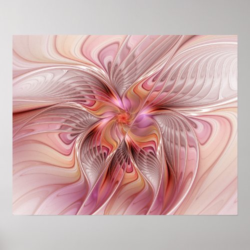 Abstract Butterfly Colorful Fantasy Fractal Art Poster