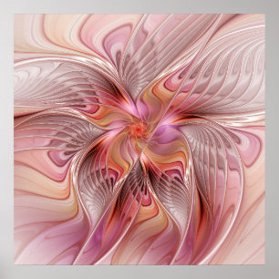 Abstract Butterfly Colorful Fantasy Fractal Art Poster