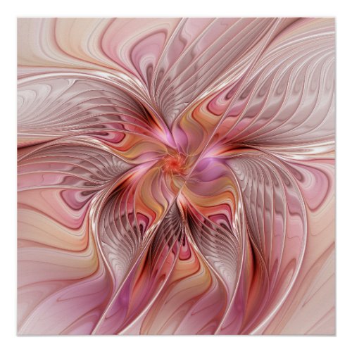 Abstract Butterfly Colorful Fantasy Fractal Art Poster