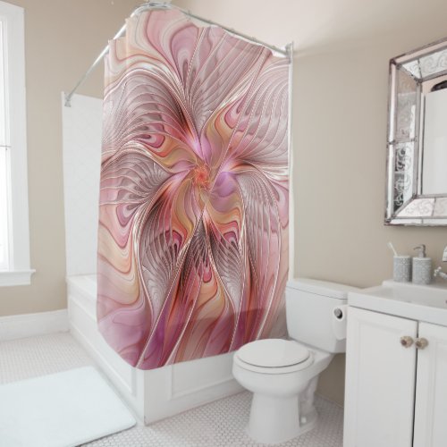 Abstract Butterfly Colorful Fantasy Fractal Art Shower Curtain
