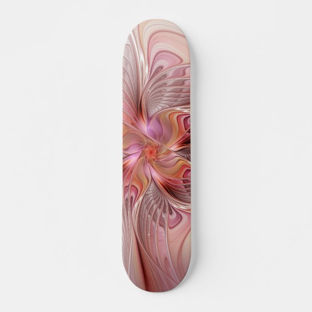 Abstract Butterfly Colorful Fantasy Fractal Art Skateboard Deck (Front)