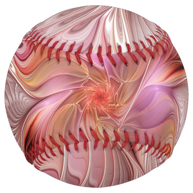 Abstract Butterfly Colorful Fantasy Fractal Art Softball (Front)