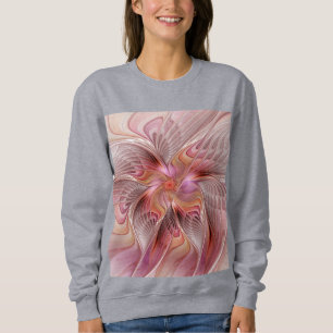Abstract Butterfly Colorful Fantasy Fractal Art Sweatshirt