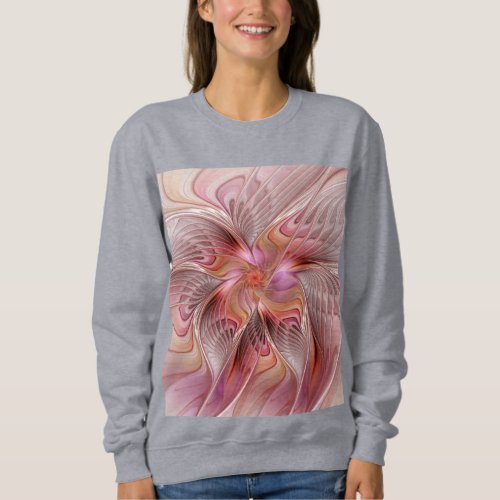 Abstract Butterfly Colorful Fantasy Fractal Art Sweatshirt