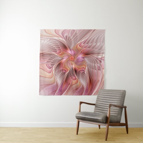 Abstract Butterfly Colorful Fantasy Fractal Art Tapestry