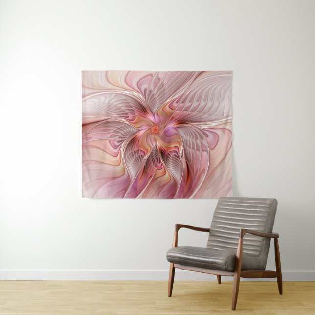 Abstract Butterfly Colorful Fantasy Fractal Art Tapestry (In Situ (Horizontal))