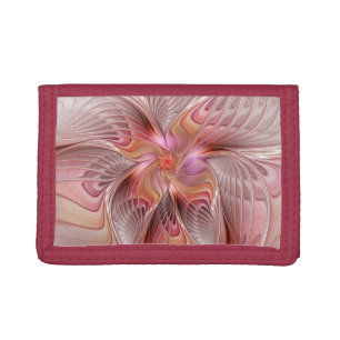Abstract Butterfly Colorful Fantasy Fractal Art Trifold Wallet