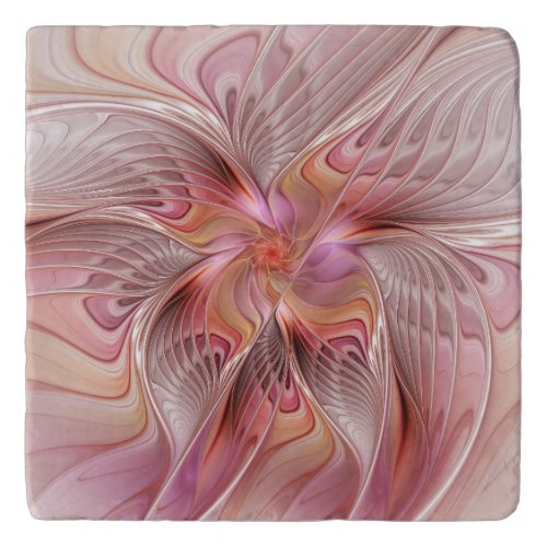 Abstract Butterfly Colorful Fantasy Fractal Art Trivet