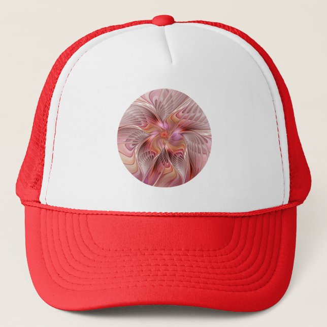 Abstract Butterfly Colorful Fantasy Fractal Art Trucker Hat (Front)