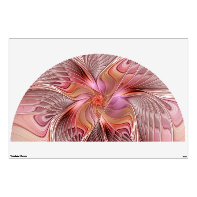 Abstract Butterfly Colorful Fantasy Fractal Art Wall Decal (Front)