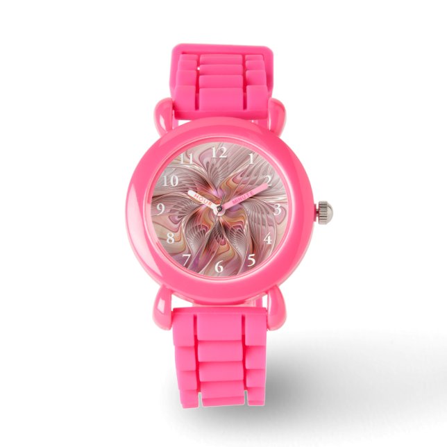 Abstract Butterfly Colorful Fantasy Fractal Art Watch (Front)