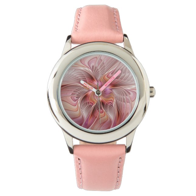 Abstract Butterfly Colorful Fantasy Fractal Art Watch (Front)
