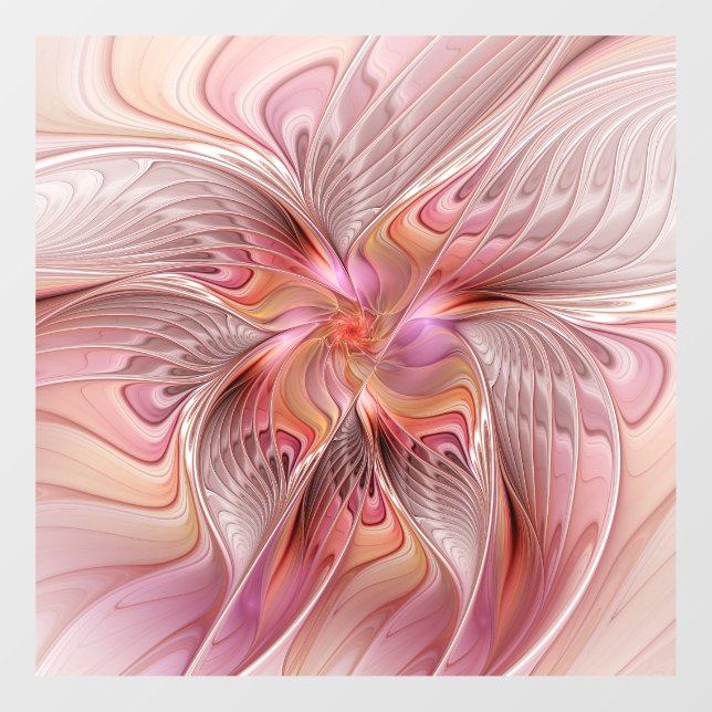 Abstract Butterfly Colorful Fantasy Fractal Art Window Cling (Sheet)