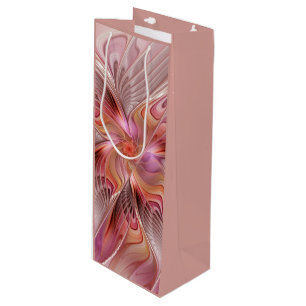 Abstract Butterfly Colorful Fantasy Fractal Art Wine Gift Bag