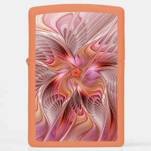 Abstract Butterfly Colorful Fantasy Fractal Art Zippo Lighter