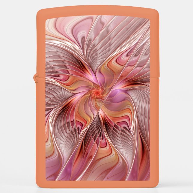 Abstract Butterfly Colorful Fantasy Fractal Art Zippo Lighter (Front)