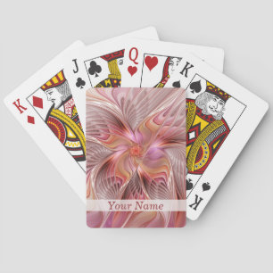 Abstract Butterfly Colorful Fantasy Fractal Name Poker Cards