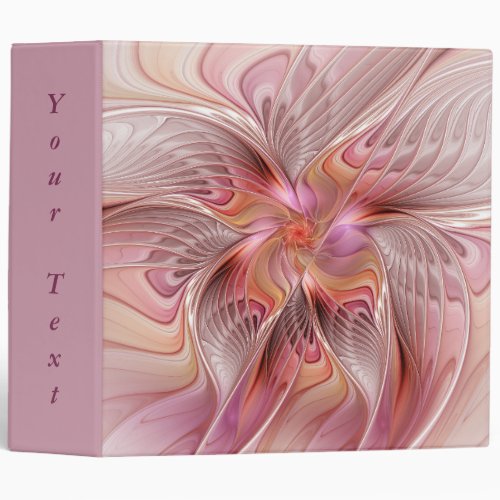 Abstract Butterfly Colorful Fantasy Fractal Text 3 Ring Binder