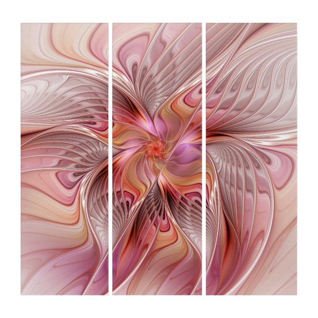 Abstract Butterfly Colorful Fantasy Triptych (Front)