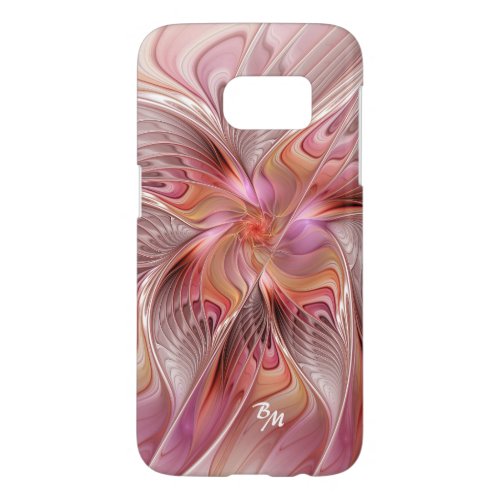 Abstract Butterfly Colorful Fractal Art Monogram Samsung Galaxy S7 Case