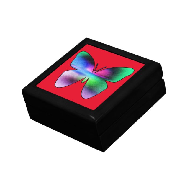 Abstract Butterfly Colorful Gift Box (Side)
