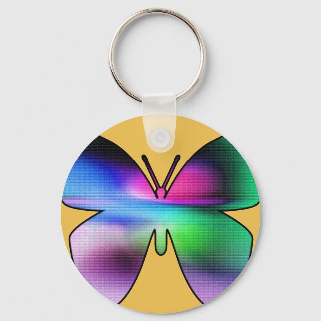 Abstract Butterfly Colorful Keychain (Front)