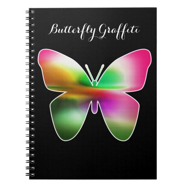 Abstract Butterfly Colorful Notebook (Front)