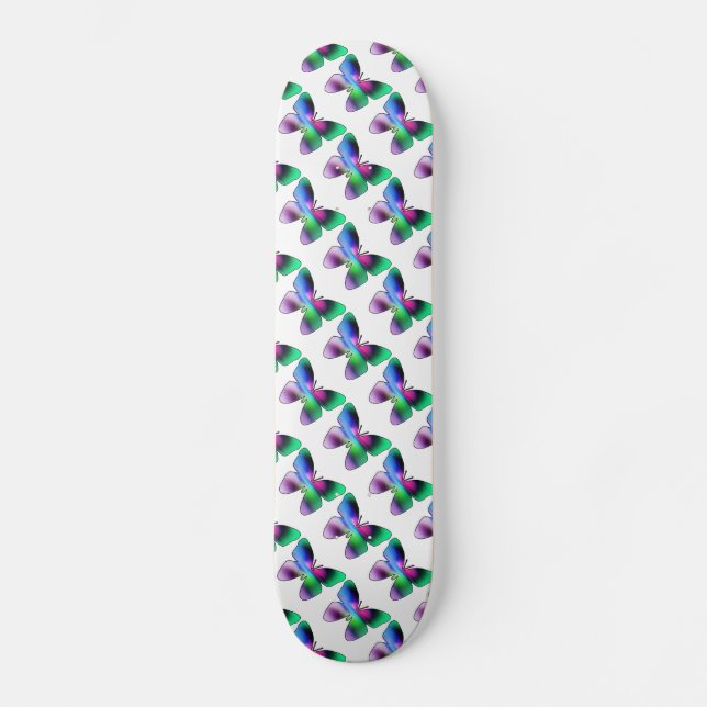 Abstract Butterfly Colorful Skateboard (Front)