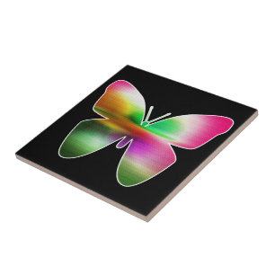 Abstract Butterfly Colorful Tile