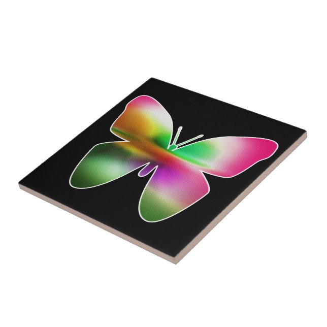 Abstract Butterfly Colorful Tile (Side)
